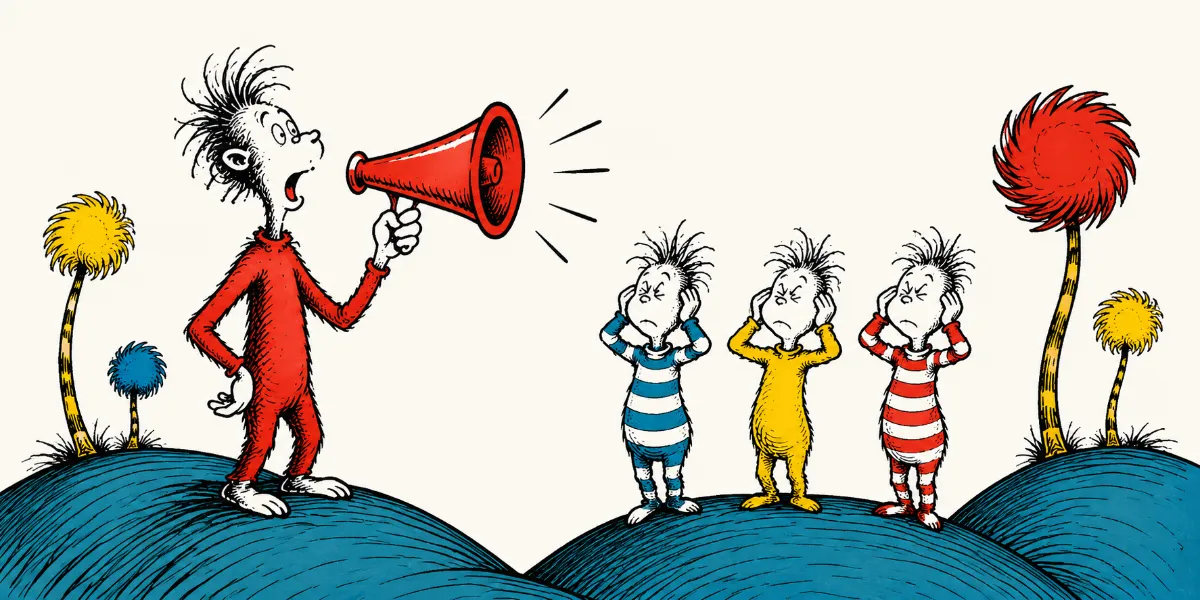 Someone speaking only to be heard